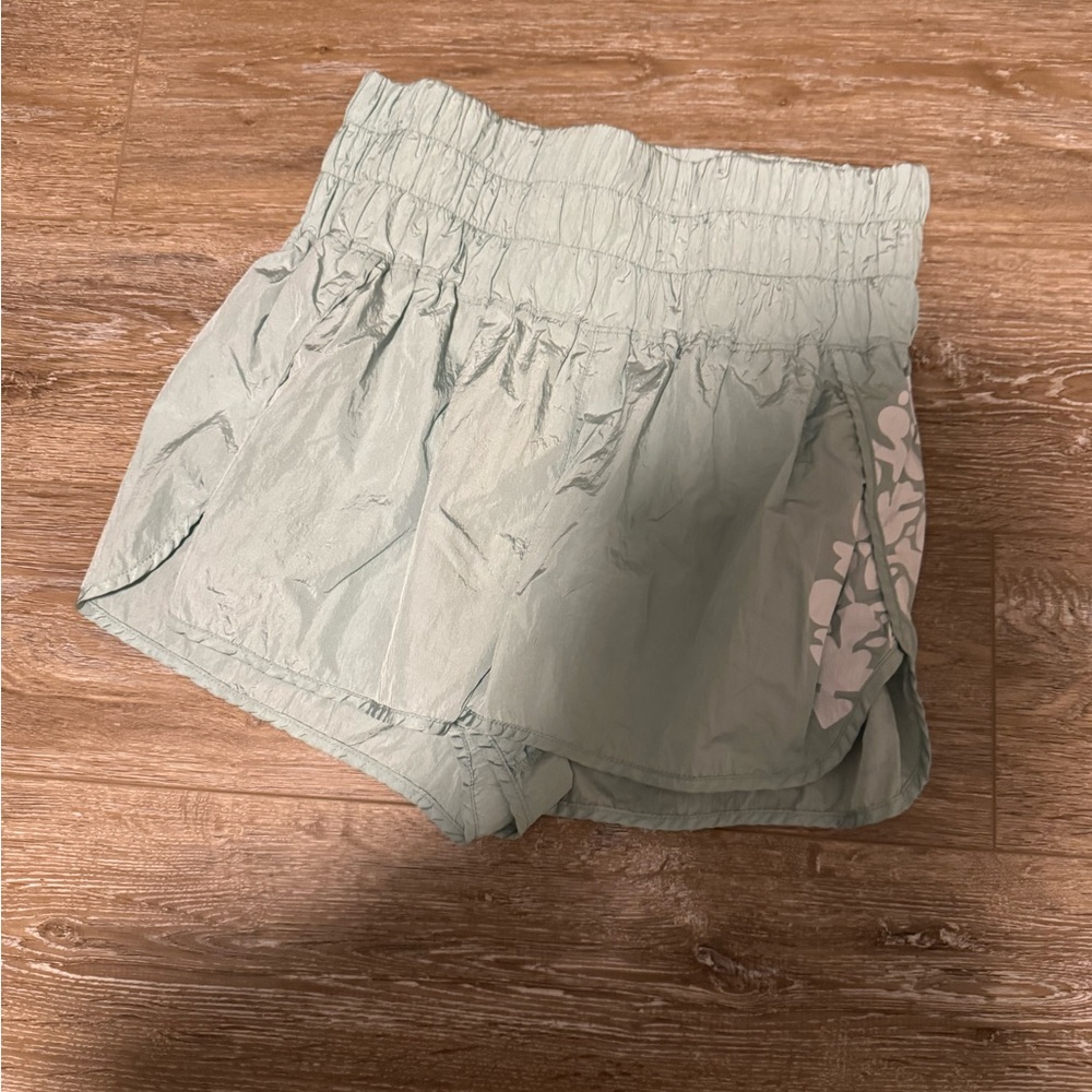 Free People FP Movement The Way Home High Rise Shorts Turquoise Mint XL